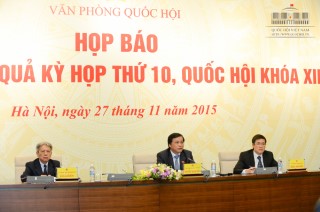 Họp báo công bố kết quả kỳ họp thứ 10, Quốc hội khoá XIII